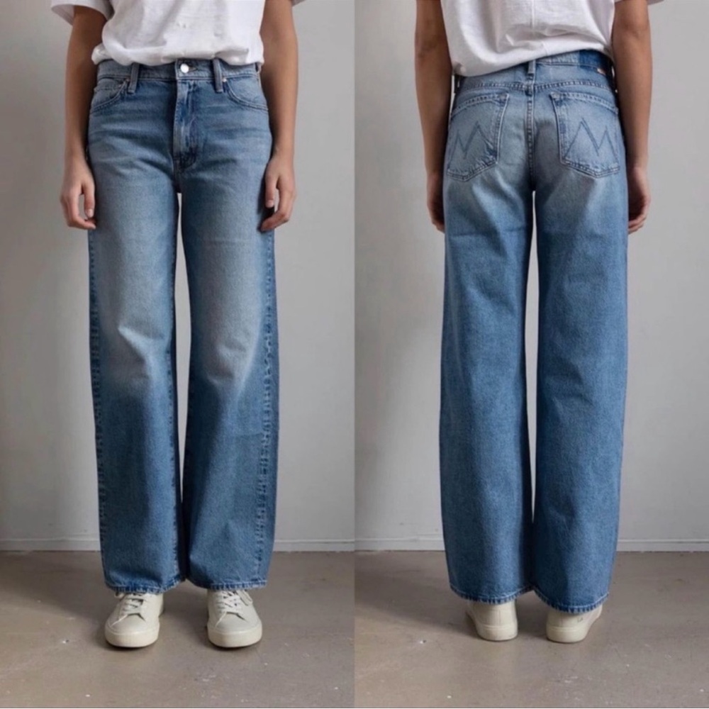 Mother The Dodger Wide-Leg Jeans in Leap at the Chance